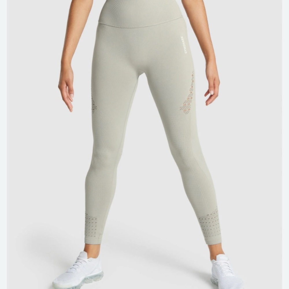 GymShark Gray High-Waisted Seamless Leggings